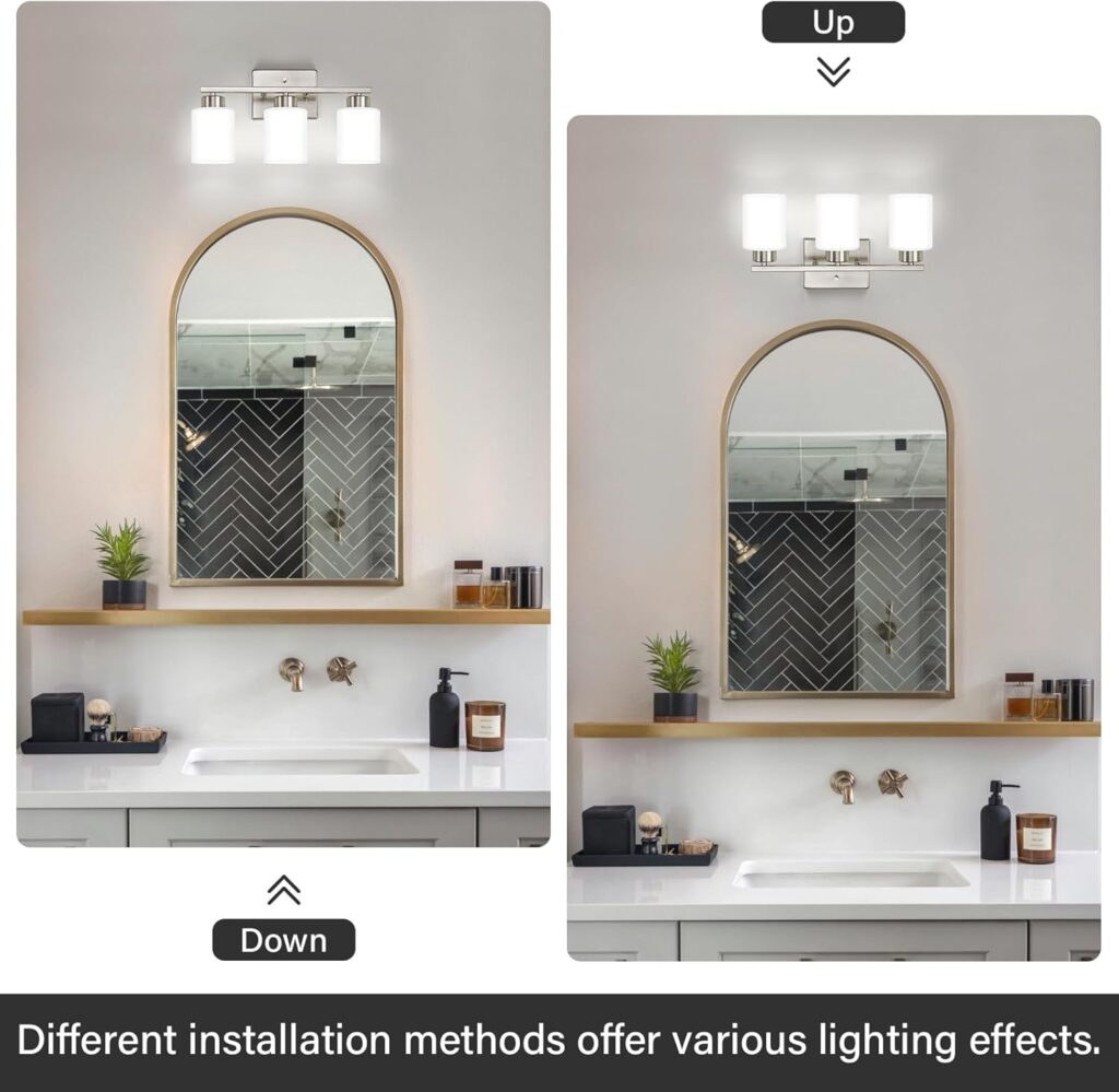 Bathroom Light Fixtures Modern Frosted Glass Design 3