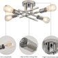 Chrome Metal Modern Ceiling Light Fixture detail