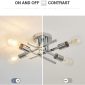 Chrome Metal Modern Ceiling Light Fixture function