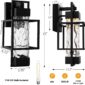 Clear Glass Shade Modern Wall Sconce Fixture dimension