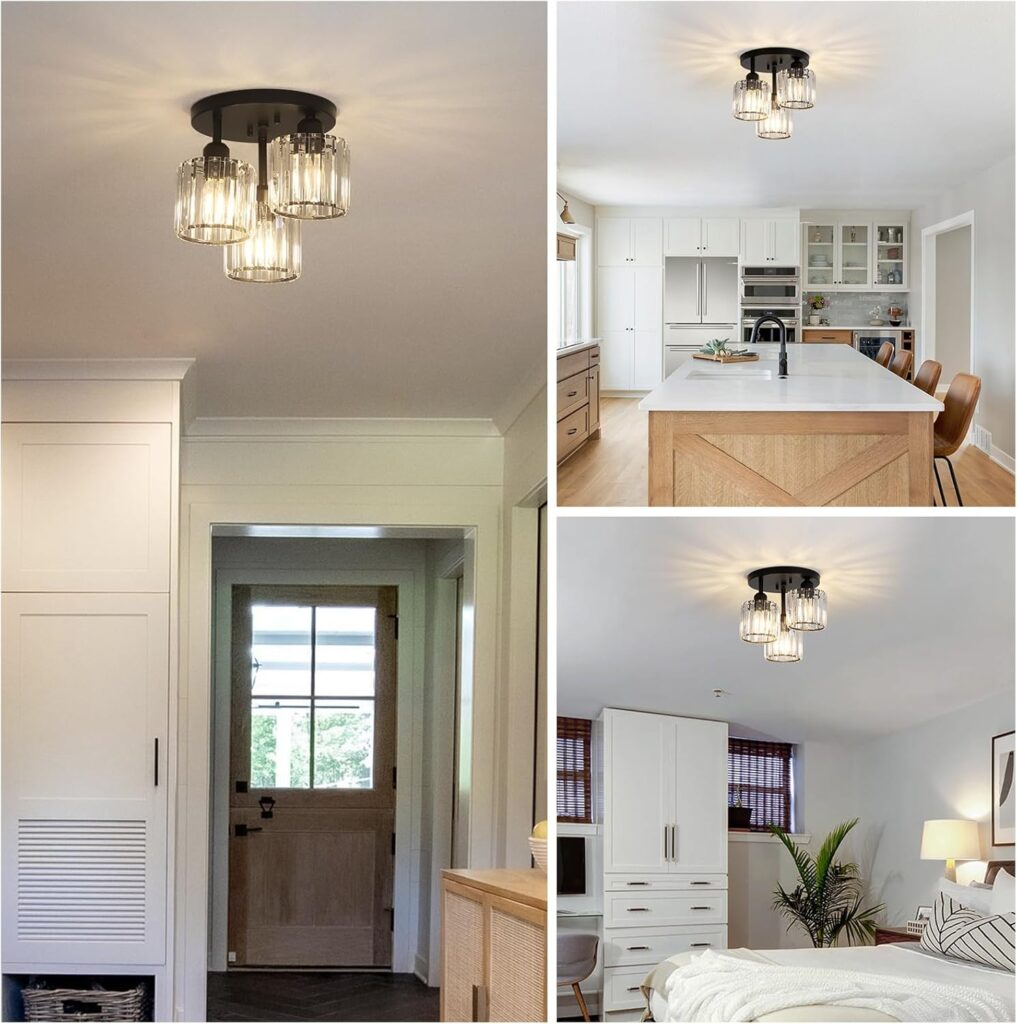 Crystal Ceiling Light Sophisticated Hallway Fixture 4