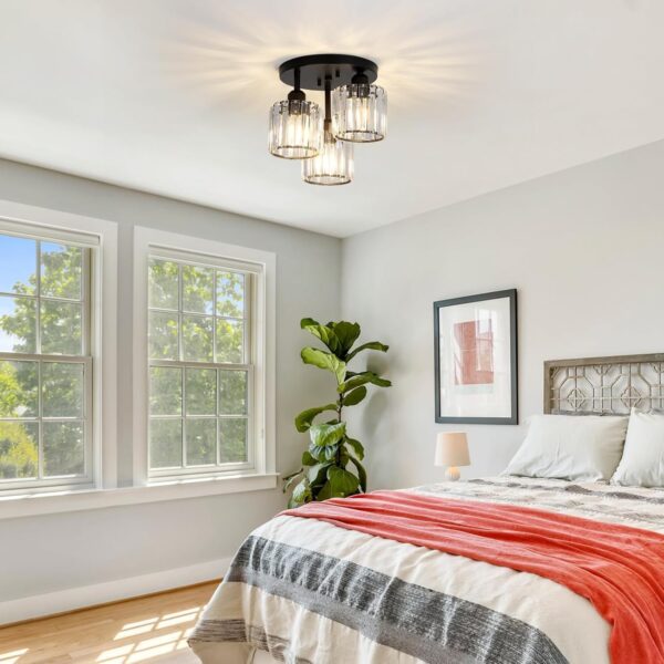 Crystal Ceiling Light Sophisticated Hallway Fixture 5