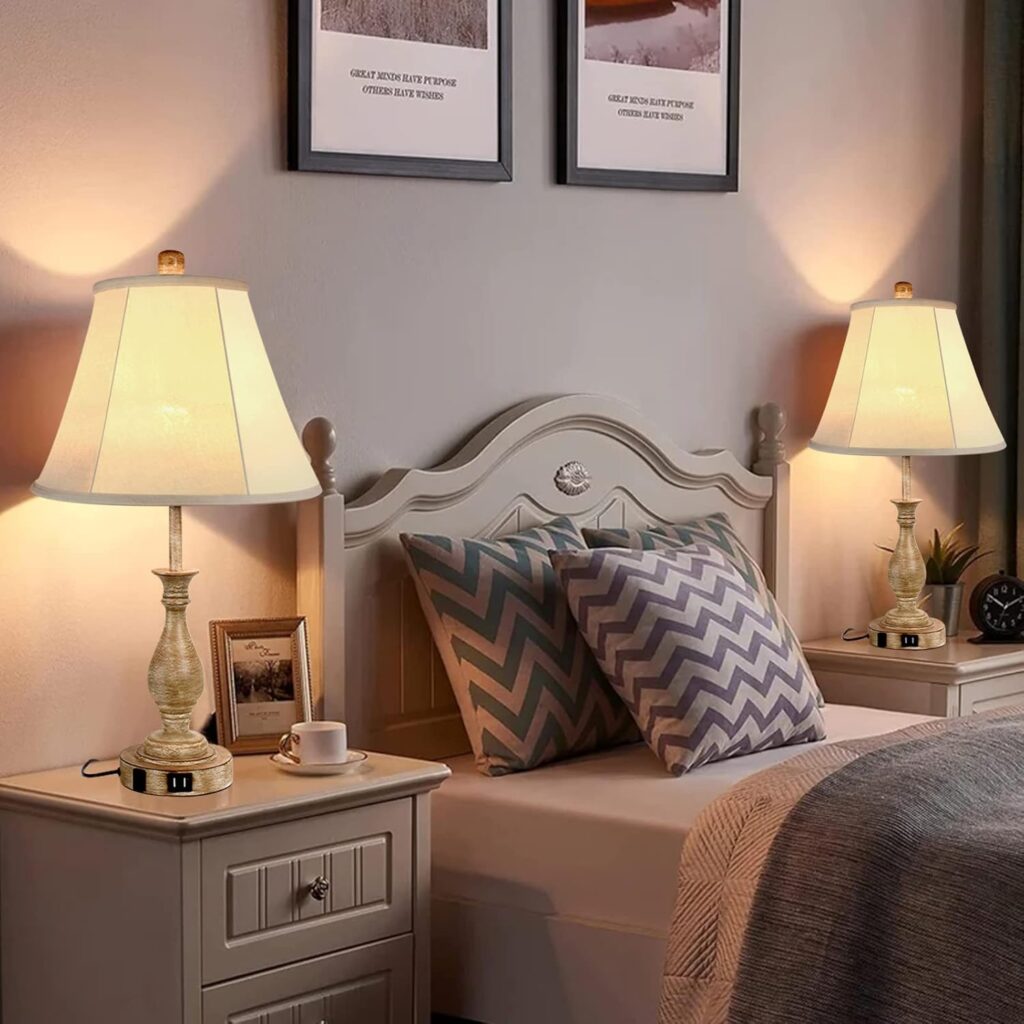 Functional Bedside Desk Lamp for Nightstands and Desks bedroom space