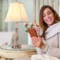 Functional Bedside Desk Lamp for Nightstands and Desks charging port