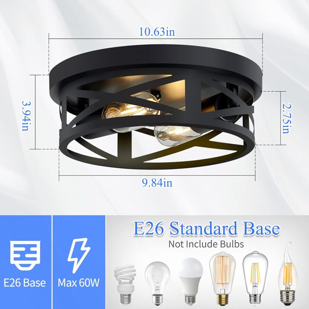Minimalist Flush Mount Light For Modern Interiors dimensions