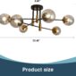 Modern Ceiling Light with Sleek Sophisticated Style dimension
