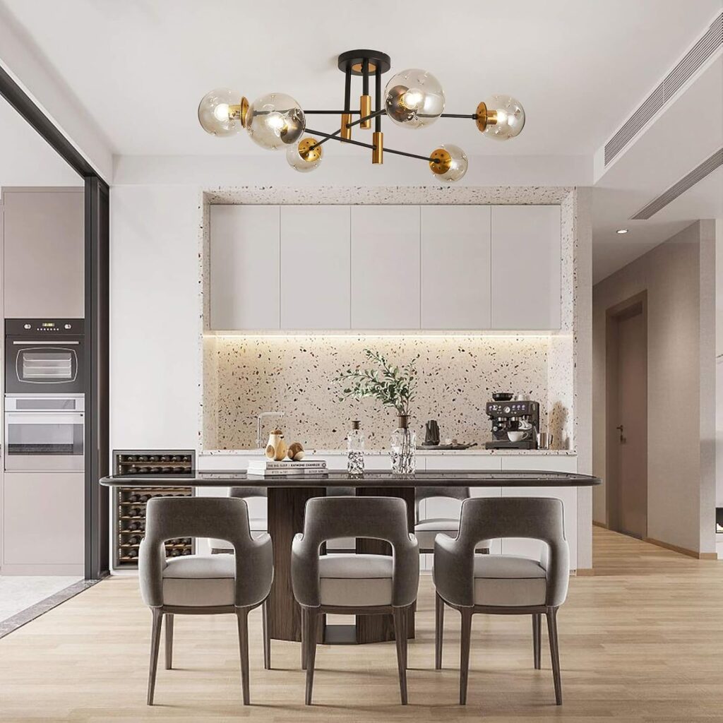 Modern Ceiling Light with Sleek Sophisticated Style dining area