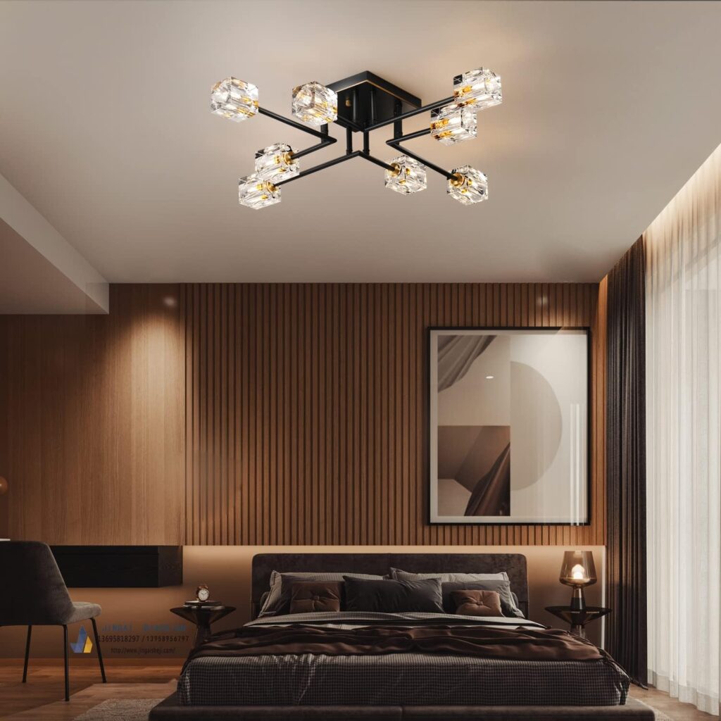 Semi Flush Mount Elegant Ceiling Light Fixture bedroom