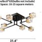 Semi Flush Mount Elegant Ceiling Light Fixture dimension