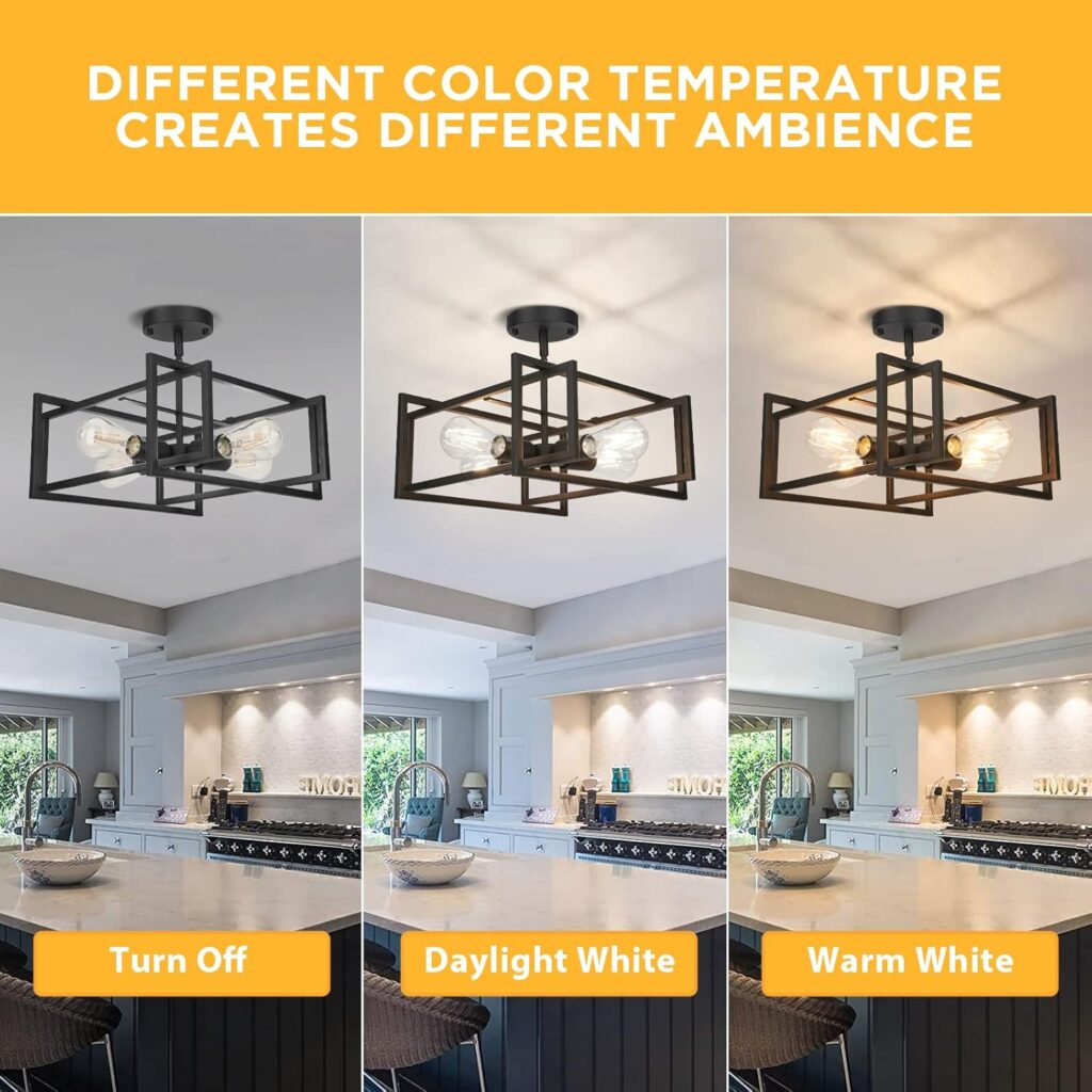 Semi Flush Mount Stylish Ceiling Fixture 1