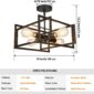 Semi Flush Mount Stylish Ceiling Fixture 5