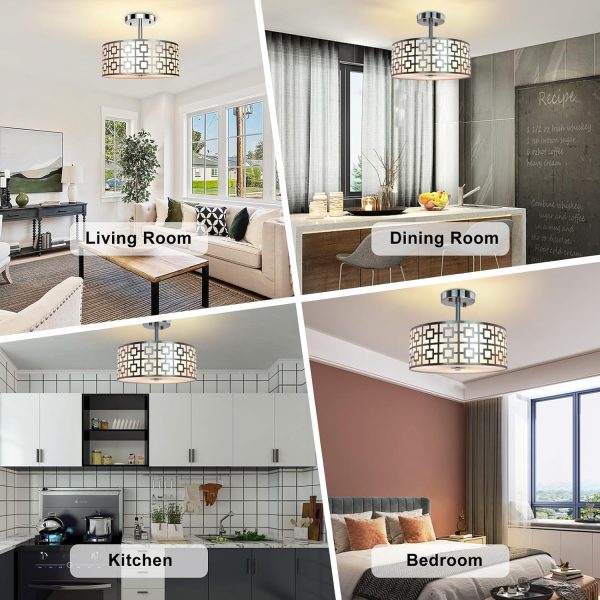 Stylish Double Shade Ceiling Light for Modern Living Rooms 2