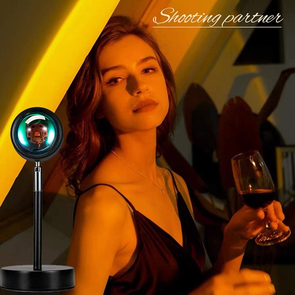 Sunset Projection Lamp Perfect for Modern Spaces shooting partner