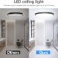 Ultra Thin Ceiling Light Round Lamp black 2pcs 12inch comparison