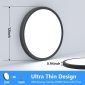 Ultra Thin Ceiling Light Round Lamp black 2pcs 12inch dimension