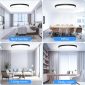 Ultra Thin Ceiling Light Round Lamp black 2pcs 12inch places